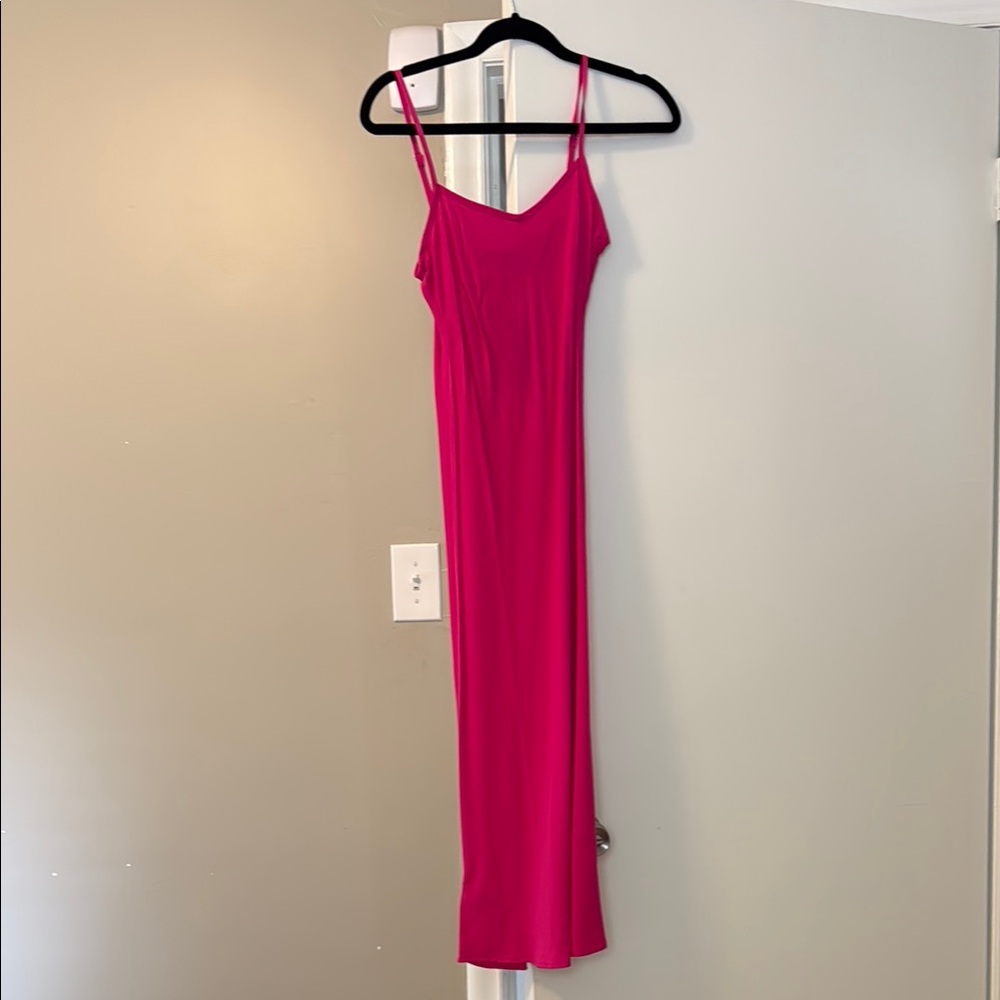 LOFT Pink Slip Maxi Dress Spaghetti Strap Sleeveless